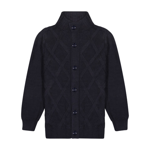 Boys' Patterned Knitted Cardigan